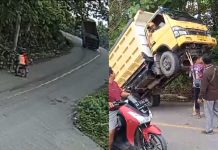 Truk Tak Kuat Nanjak, Nyaris Terbalik di Tanjakan Wonorejo, Terekam CCTV dan Viral Truk nyaris terguling di tanjakan Gunung Kabul, Barito Utara.