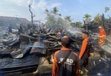 12 Rumah Terbakar di Mandomai, Kapuas Kebakaran di Mandomai, Kabupaten Kapias, Kalimantan Tengah, Rabu (15/11/2023) pagi. (Istimewa)