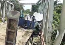 Struktur Jembatan Sei Talino Dipastikan Rusak Parah, Setelah Ditabrak Trailer
