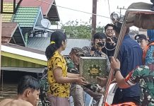Pj Bupati, Dandim, Kapolres Baksos dan Bantu Sembako Buat Korban Banjir di Kelurahan Lahei II
