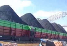 Pertama Kali Fender Jembatan Pangulu Iban Diseruduk Tongkang Batu Bara