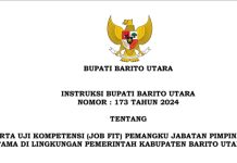 31 Kepala Dinas dan Badan di Barito Utara Dijob Fit 6 Juni Mendatang