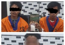 Satresnarkoba Polres Barito Utara Tangkap Pengedar 101,99 Gram Sabu, 2 di Gunung Timang dan 1 di Lahei Barat