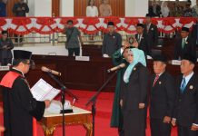 Tiga Pimpinan DPRD Mura Ucapkan Sumpah Janji