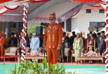 Hermon Pimpin Upacara Hari Jadi ke-22 Kabupaten Murung Raya