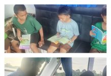 Personel KP XVIII-2001 Ditpolairud Bantu Bimbingan Belajar kepada Anak-Anak di Bantaran Sungai Barito