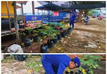 Personil KP XVIII-2007 Ditpolairud Tanam Benih Sayur, Dukung Program Ketahanan Pangan