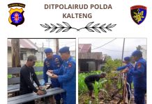 Ditpolairud Sambangi Warga Binaan Desa Pelangsian, Ingatkan Selalu Peduli Lingkungan