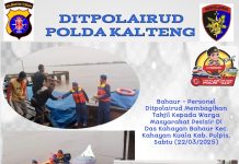 Giliran Warga DAS Kahayan Bahaur Menerima Pembagian Takjil dari Ditpolarud