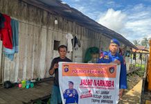 Sambang Warga, Personel Ditpolairud Minta Warga Seruyan Jauhi Narkoba