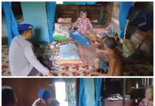 Berbagi Bansos, Upaya Polisi RW Ditpolairud Polda Kalteng Jaga Kamtibmas Di DAS Katingan