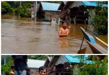 Semua Rumah di Desa Rubei Terendam Banjir