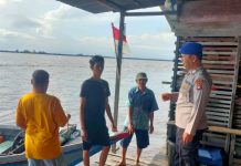 Personel Ditpolarud Intensif Pantau Kamtibmas Perairan di DAS Kahayan