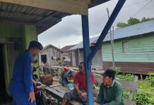 Polisi RW Ditpolairud Polda Kalteng Berikan Imbauan Kamtibmas kepada Masyarakat Pegatan Das Katingan