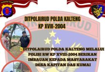 Polisi RW Sampaikan Imbauan Kamtibmas kepada Masyarakat DAS Kumai