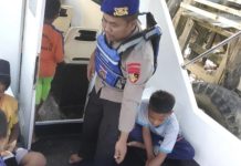 Kapal XVIII-1006 Ditpolairud Terima Kunjungan Siswa SDN dari DAS Katingan.