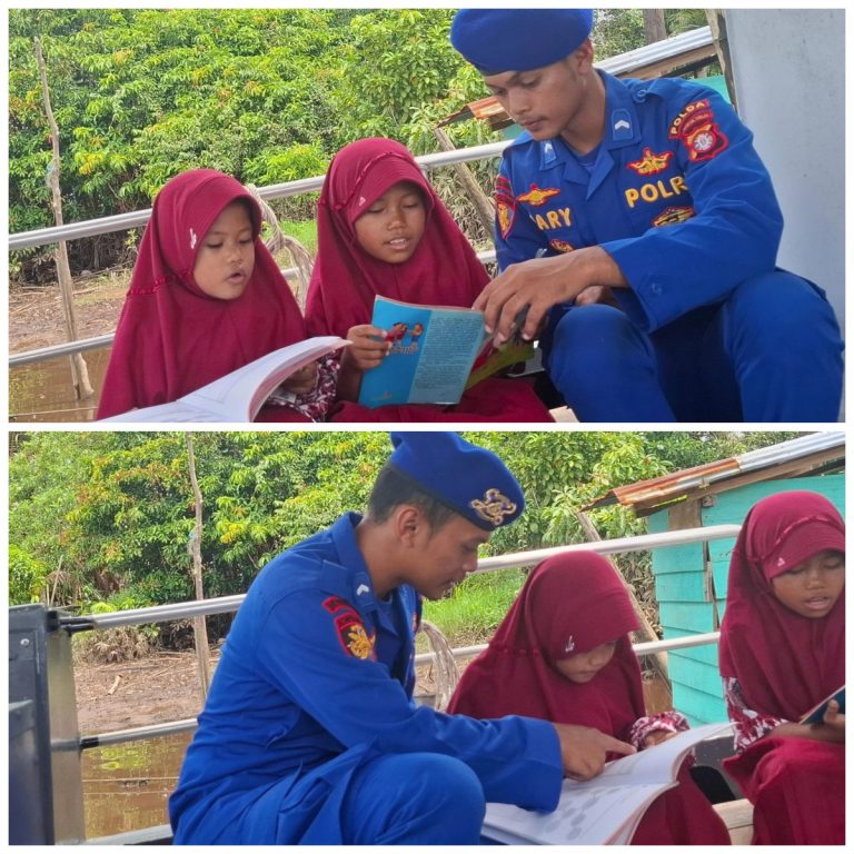 Personel Ditpolairud Terima  Kunjungan Siswa SD di Kapal Melek Huruf 2005