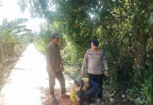 Polisi RW Ditpolairud Sambangi Warga Pesisir DAS Kahayan Bahaur