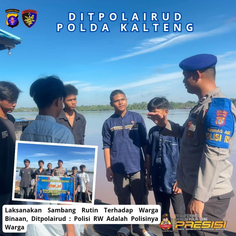 Polisi RW Sambang Rutin Warga Pesisir Sungai