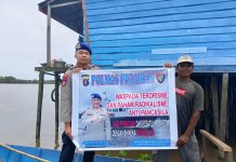 Personel Ditpolairud Polda Kalteng Sambangi Masyarakat DAS Seruyan, Ingatkan Bahaya Terorisme dan Radikalisme