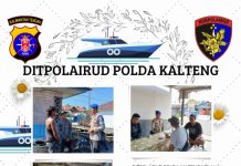 Ditpolairud Rutin Cegah Gangguan Kamtibmas di DAS Jelai