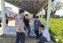 Personel Ditpolairud Polda Kalteng Proteksi Masyarakat Palangkau dari Bahaya Narkoba