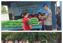 Gerakan Pangan Murah ; Ditpolairud Polda Kalteng Salurkan Bahan Pokok Sampai ke Pelosok Desa
