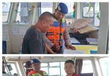 Personel Ditpolairud Periksa Legalitas Kapal di DAS Kahayan Bahaur