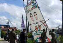 Bawaslu Barito Utara Tertibkan 157 APK di Muara Teweh, karena Masuk Masa Tenang