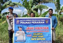 Personel Ditpolairud Warning Narkoba Racun Bagi Masyarakat