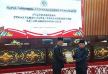 Pemkab Murung Raya Serahkan Rancangan KUPA dan PPAS Perubahan