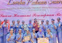 Mantap, DWP Murung Raya Juara I Lomba Paduan Suara Tingkat Kalteng