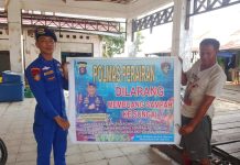 Personel Ditpolairud Dorong Masyarakat Seruyan Jaga Kebersihan Sungai