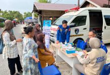 Layanan Kesehatan Ditpolairud, Sasaran Pengunjung dan Pedagang Pasar di Kotim