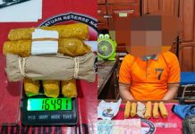 Satresnarkoba Polres Barito Utara Tangkap Pengedar Narkoba di Muara Teweh Bersama 7 Paket Ganja dan 13 Butir Ekstasi