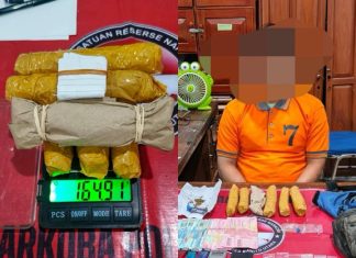 Satresnarkoba Polres Barito Utara Tangkap Pengedar Narkoba di Muara Teweh Bersama 7 Paket Ganja dan 13 Butir Ekstasi