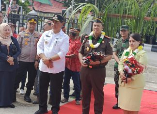 Bupati Shalahuddin Sambut Kajari Baru Barito Utara Fredy Feronico Simanjuntak