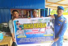 Personel Ditpolairud Perkuat Kesadaran Masyarakat Seruyan Jaga Kebersihan Sungai