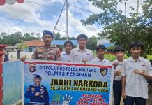 Ditpolairud Polda Kalteng Bekali Warga DAS Barito Cara Menangkal Narkoba