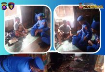 Aksi Peduli Masyarakat, Ditpolairud Bagikan Bansos Di Palangkau Lama 