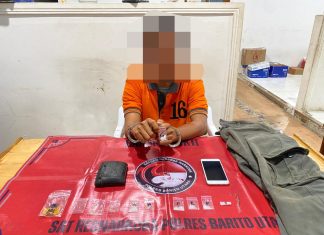 Pengedar Sabu di Kelurahan Jambu, Muara Teweh, Diringkus Polisi