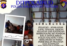 Anak-Anak DAS Katingan Manfaatkan Pondok Baca Ditpolairud Polda Kalteng