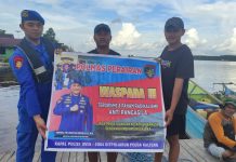 Ditpolairud Polda Kalteng Cegah Bahaya Terorisme dan Radikalisme di DAS Kumai