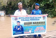 Cegah Gangguan Kamtibmas, Ditpolairud Minta Masyarakat DAS Teweh Jauhi Narkoba