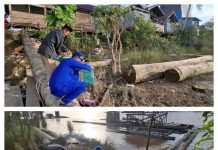 Ditpolairud Polda Kalteng Ajak Masyarakat Bersihkan Sampah, Rawat Lingkungan Sekitar Sungai Barito