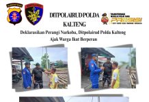 Deklarasikan Perangi Narkoba, Ditpolairud Polda Kalteng Libatkan Peran Aktif Masyarakat DAS Arut
