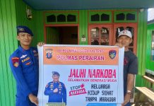 Cegah Gangguan Kamtibmas, Personel Ditpolairud Proteksi Masyarakat DAS Seruyan dari Narkoba