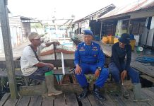 Sambang, Edukasi, Ditpolairud Cegah Warga DAS Arut Langgar Hukum