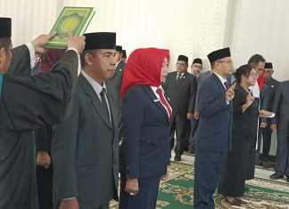 Bupati Shalahuddin Lantik 9 Pejabat Administrator dan Pengawas, Direktur RSUD Dimutasi