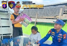 Perluas Akses Literasi, Ditpolairud Polda Kalteng Hadirkan Perpustakaan Terapung di Buntok Seberang